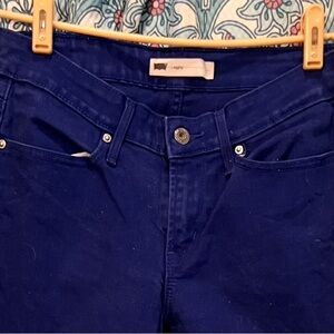 Levi's Women's Jr 5 Skinny Jeans Royal Blue Leggings